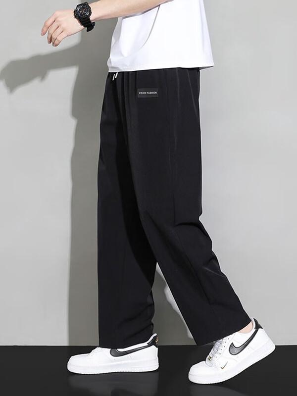 Dingfengbaoluo Men's Thin Quick-Dry Straight-Leg Casual Pants