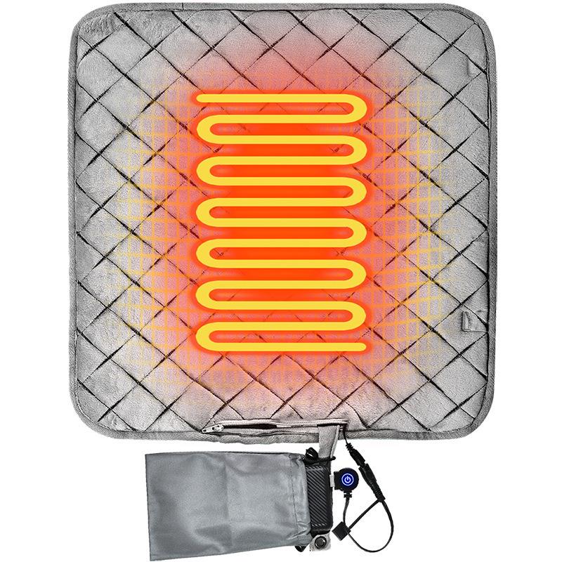 Winter Warm Soft Plush Heating Seat Cushion for Office Chair