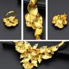 Elegant Bridal Jewelry Set with Fashionable Necklace and Clip Earrings In Gold Stylish Outfits Jewelry Accessory