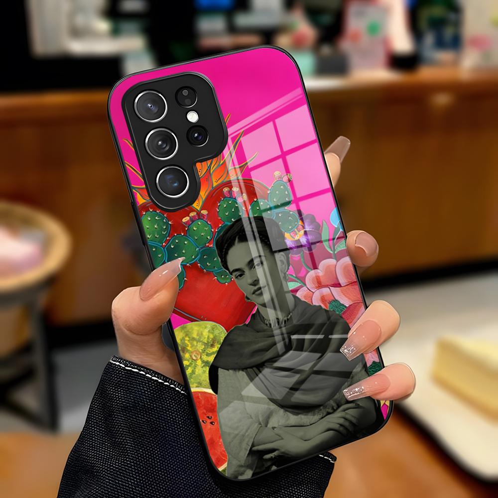 F-Frida Kahlo Handyhülle Für Samsung A25 A13 A33 5G A54 A36 A35 A56 A52 A14 Stoßfeste Glasabdeckung