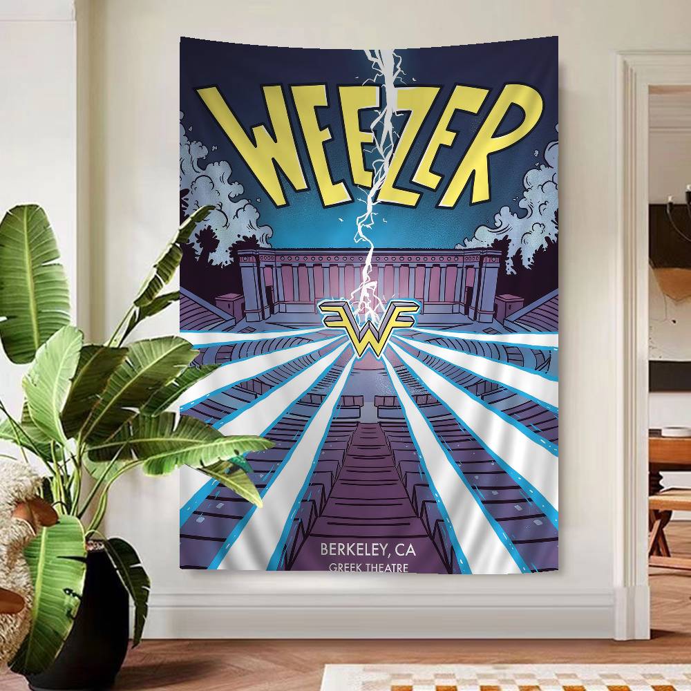 Weezer Müzik Grubu Asılı Bohem Duvar Halısı Asılı Tarot Hippie Duvar Halıları Yurt Ev Dekorasyonu