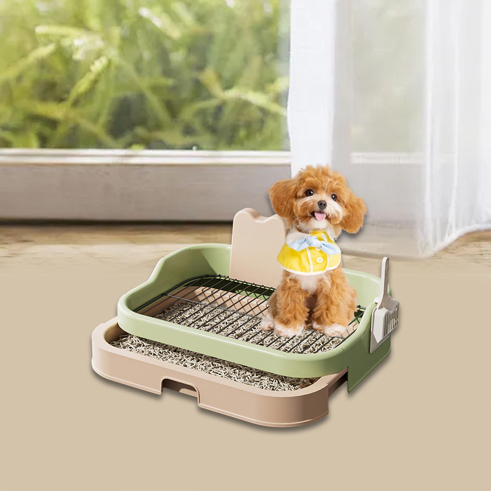 

Dog Toilet, Keep Floor Clean Anti Splashing Bedpan with Drawer Tray, Portable Dog Potty Tray for Living Room Home