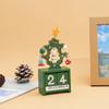 Christmas Wooden Calendar Ornament Countdown Santa Claus Snowman DIY for Tabletop Ornaments Christmas Decoration 2025