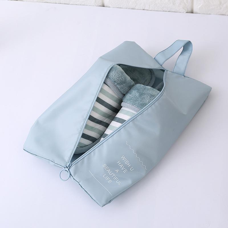Portable Shoe Bag Waterproof Travel Polyester Storage Bag Pouches Convenient Storage Organizer Shoes Sorting Zipper Totebags