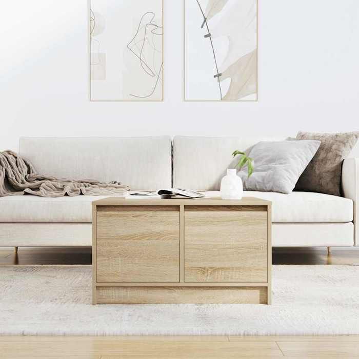 VidaXL Coffee Table with Drawers Sonoma Oak 70.5x70x40 Cm, Center Table, Sofa Table, Accent Table, Table 3328410