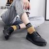 Hot-selling low-top small leather shoes women's genuine leather large-size pure black round head men's couple casual tooling shoes
