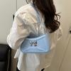 22 Spring New Textured Bow Tide Indentation Fresh Stylish Simple Underarm Shoulder Bag