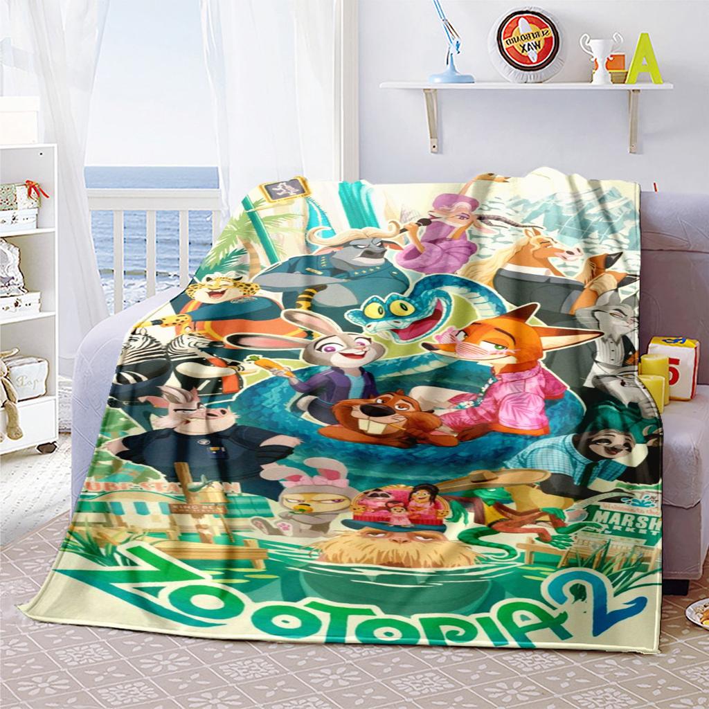 ZOOTOPIA Plush Blanket Soft Comfortable All Seasons Perfect Sofa Office Naps Outdoor Travel Makes Great Gift
