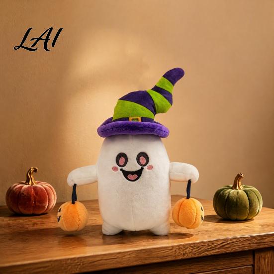 Halloween Surprise Gifts Ghost Plush Keychain Cute Spooky Stuffed Toy Pendant for Backpack Festive Decoration Keys Soft Mini Doll Bag Charm