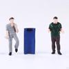 1/64 Film Character Diorama Drawing Figure Car Repairer Street Building Scenario Table