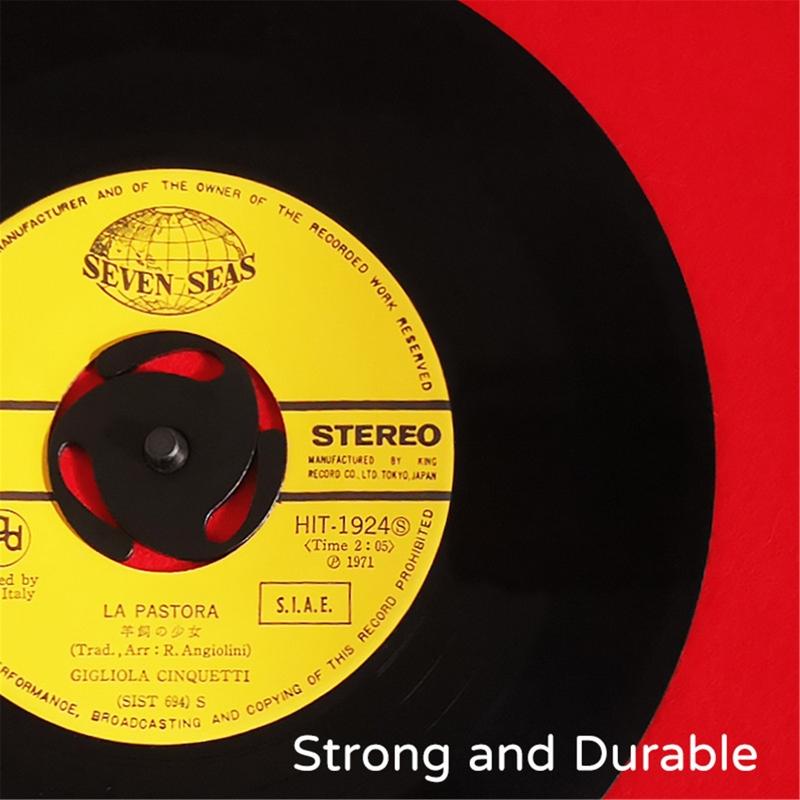 For LP Vinyl Record Player RPM Center Adapter Solid Metal Balanced Disc Weight Clamp for 7" Vinyl Stability