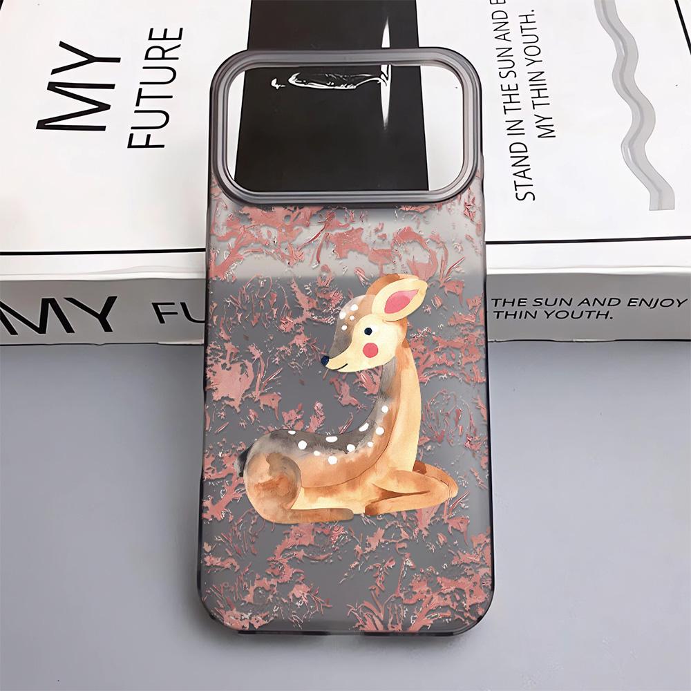 

Pink Crystal Deer Phone Case For IPhone 17 17Air 11 13 12 14 15 16 Pro Max 16 Plus Case Soft Silicone Fashion Cover Case iphone 16 Pro
