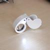 Silber 40X Leselupe Glas Juwelierlupe Beleuchtete Lupe mit LED-Lampe