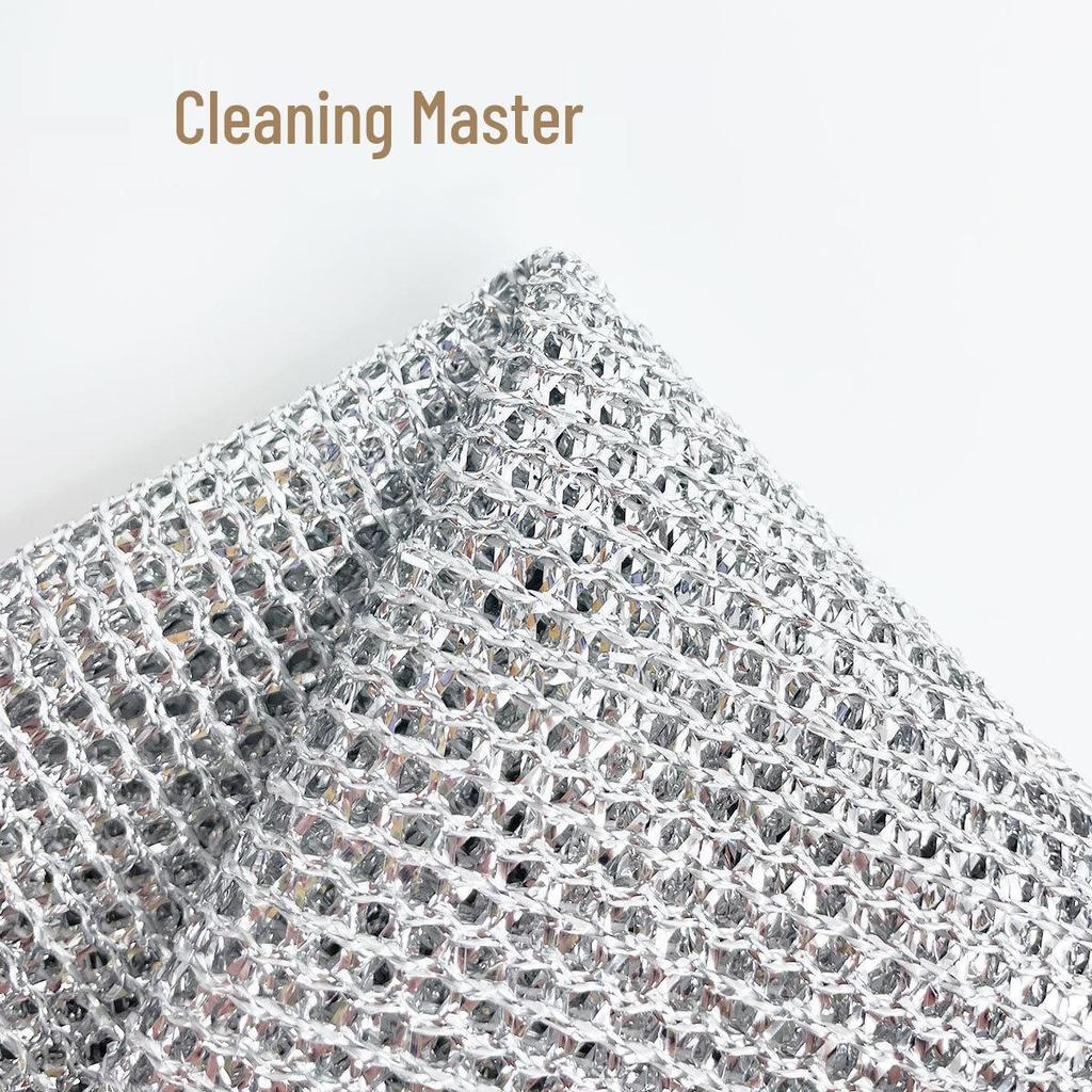 Dual-Layer Steel Wire Dishcloth for Multi-Purpose Kitchen Cleaning