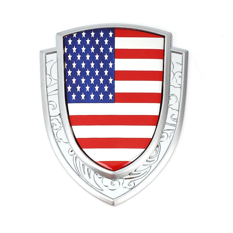 3D Metall Autoaufkleber Italien Frankreich Deutschland England Amerika Flagge Emblem Abzeichen Aufkleber