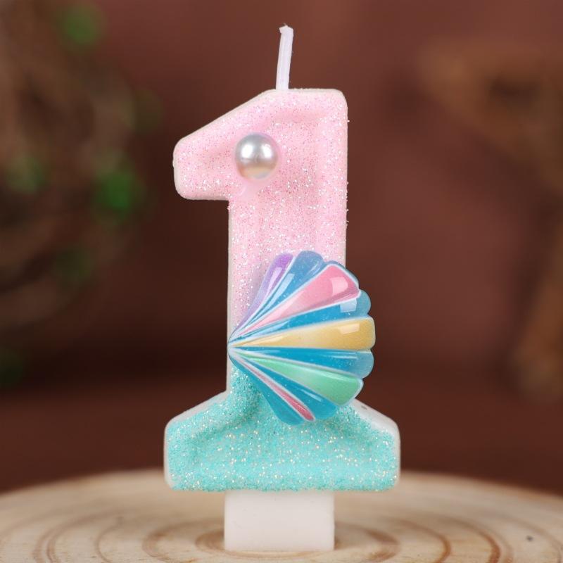 Birthday Candle Digital One-year-old Cake Atmosphere Decoration Scene Diy Handmade Digital Candle 0-9