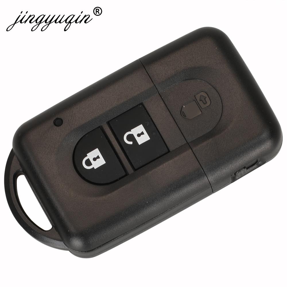 jingyuqin 2Buttons Remote Car key Shell for Nissan Pathfinder Micra Xtrail Qashqai Note NV200 Tida Juke Duke Auto Key Fob Case