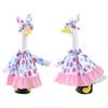 Easter Goose Outfit Clothes for 23" High Cement Plastic Goose Statue Outdoor Lawn Goose Dress And Hat Set for Garden Yard Patio Decor