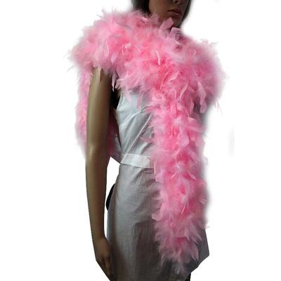DIY 2 Yards flauschige rosa Truthahnfederboa Hochzeitskleidung Weihnachten DIY Dekoration Chandelle Boas Federn für Schal Basteln 90 Gramm
