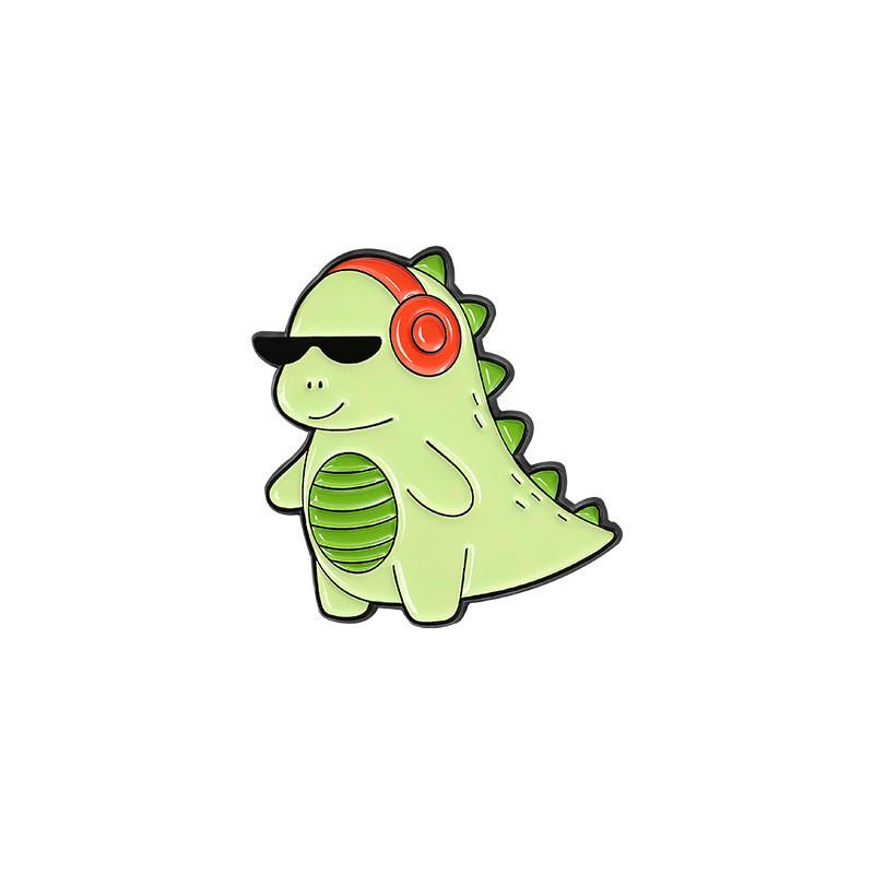 Cute Cartoon Charming Dinosaur Brooch Set Fashionable Pin Accessories For Bags Clothing