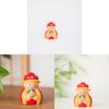 Wooden Carved God Of Wealth Figurine For Home Office Desk Decor Gift For Celebrations
