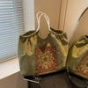 Lato nowa koreańska haftowana torba na ramię crossbody torba na zakupy płócienna modna niszowa przenośna urocza torba chroniąca środowisko