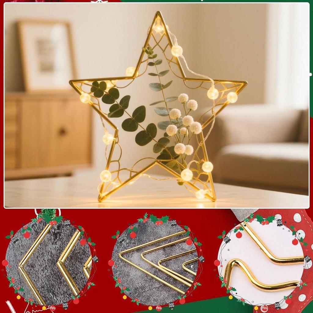 Metall Kranzrahmen 6 Stück Sternform Dekorationsform Pentagramm Makramee Ringe Form Für Basteln Weihnachten Hochzeit Halloween