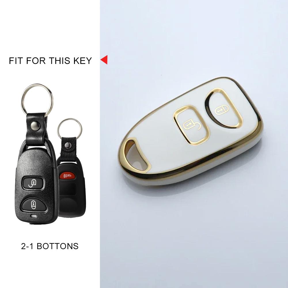 2+1/3+1/2/3 Tasten TPU Auto Schlüsselhülle Abdeckung Schale Für Hyundai Kia Elantra Sonata Accent Tucson Sonata Santa Fe Carens 2007-2011 gray