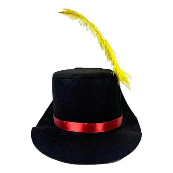 

Унисекс шляпа с перьями сценическая шляпа однотонный фетровый дизайн плоский верх широкие поля
