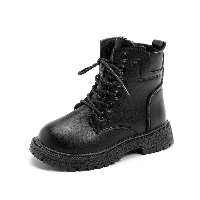 Mädchen Martin Stiefel 2025 Herbst und Winter neue Einzelstiefel Jungen schwarz dünne kurze Stiefel Kinder Frühling und Herbst Laufstegstiefel Frauen