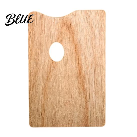Professional Grade Painting Artist with Paint Square Palette Tray Wooden Oval Shaped Large Palette Thumb Hole for Acrylic Watercolor
