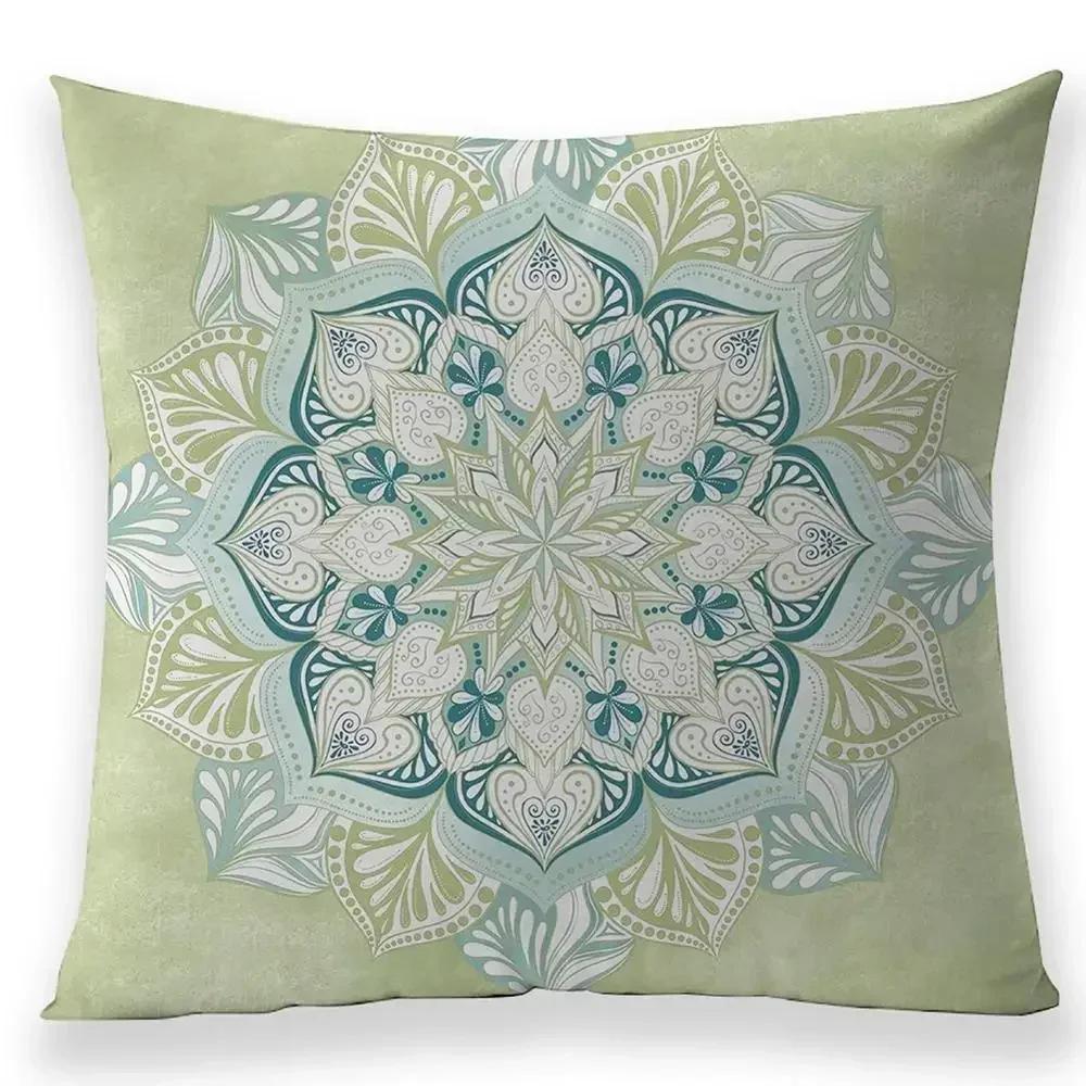 Bohemian Style Mandala Pillow Case Living Room Bedroom Seat Sofa Cushion Cover Home Decorating Linen Pillowcases 45*45 Cm
