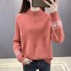 Pullover für Damen Herbst Winter Verdickter Pullover Warm Gestrickt Gestreift Rundhals Basisschicht Dehnbar Langarm Oversize Jumper Oberteile