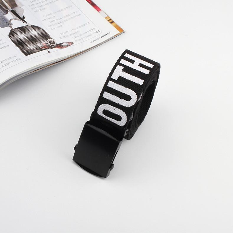 

Текстильный пояс с принтом и железной пряжкой для модных повседневных образов 100cm