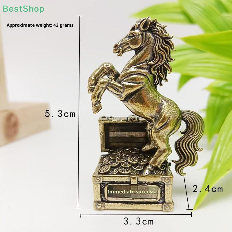 Brass Zodiac Horse Statue Ornament Miniatures Crafts Office Home Decor