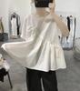chiffon short simple [TASOGARA] T-shirt, adult, blouse, women's, sleeve, figure-covering top, autumn, summer, stylish, shirt, neat, (JP, alphabet, XL,