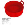 Silicone Baking Pan Tray For Air Fryer Liner Pot Protector Raised Edge Double Handles Non-Stick Heat-Resistant Kitchen Gadgets