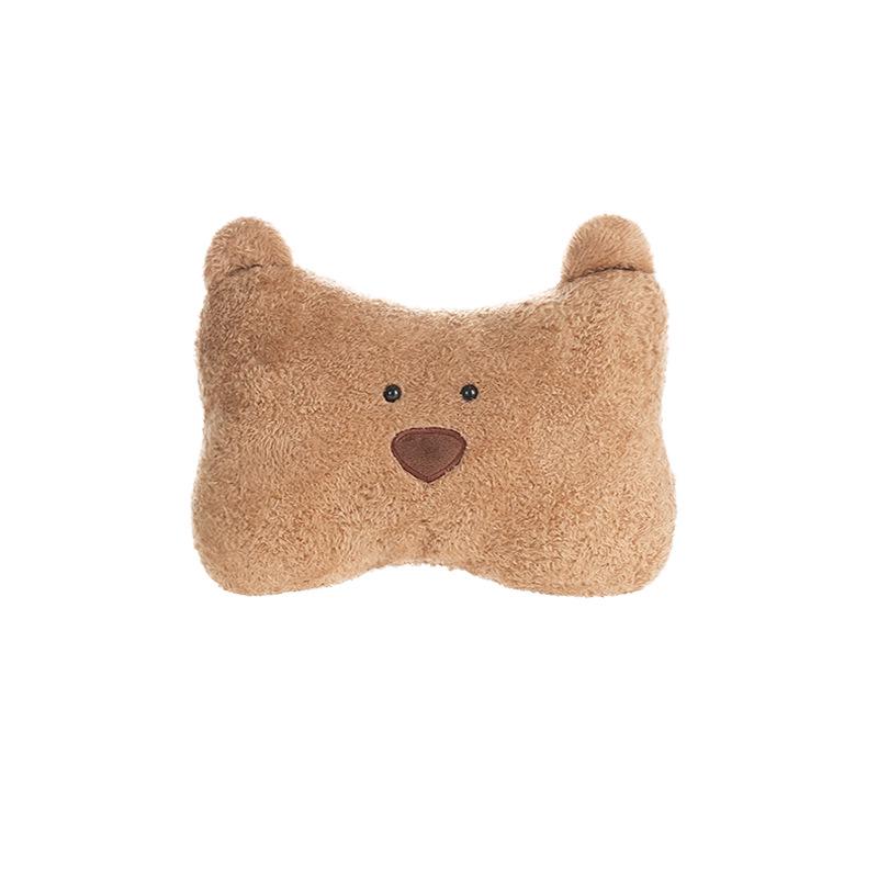 Cartoon Bear Car Neck & Lumbar Pillow – Cute Plush Support for Comfortable Car Rides