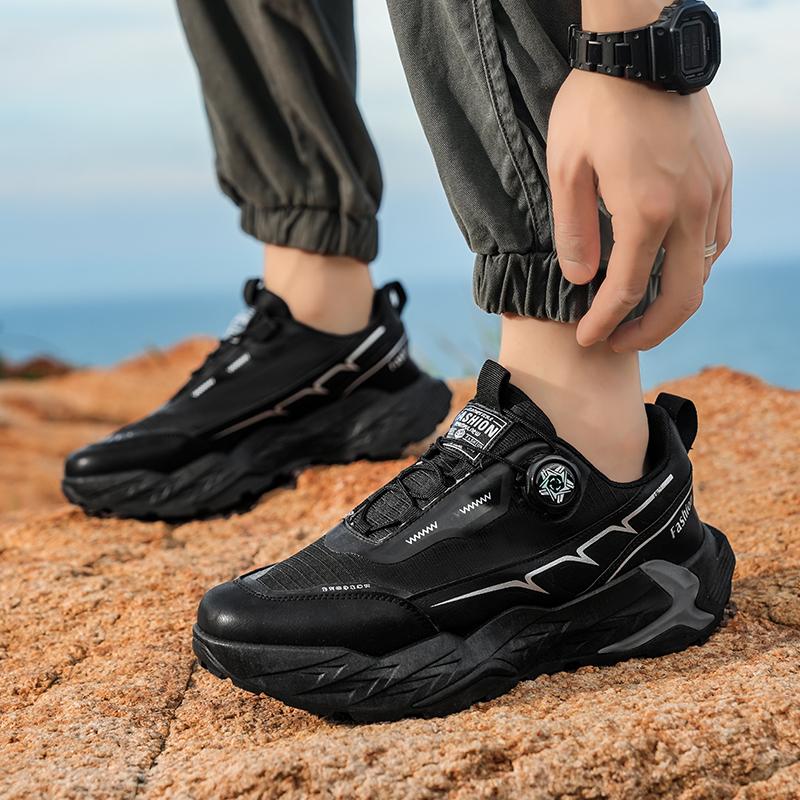 Fashion Men's Korean Rotating Buckle Fashion Casual New Sports Shoes Comfortable Hovershoe Sole Outdoor Leisure Walking Cycling Golf Sho