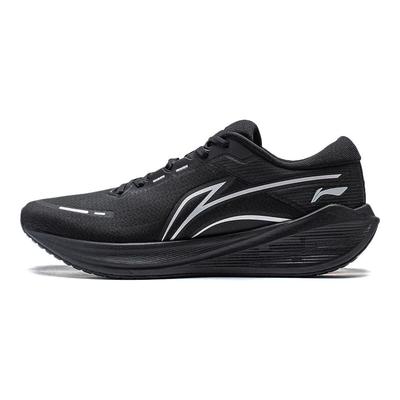 LiNing Wushi Lite V2 Leichte Hochelastische Stoßdämpfende Rutschfeste Low-Top Laufschuhe Herren Sneaker Schwarz ARST053-1