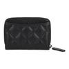 CHANEL classic zipper grain embossed silver buckle calfskin with metal wallet female black