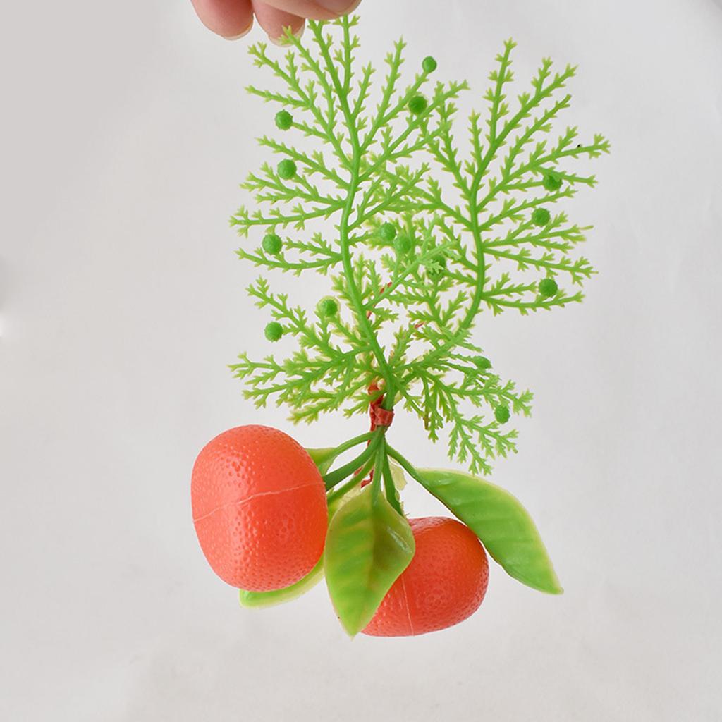 10Pieces Realistic Artificial Orange with Leaf Simulation Tangerines Fruit Models for Shop Display Home Party Decoration