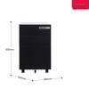 Autumn White Three-Drawer Mobile Steel Cabinet