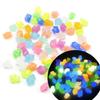 300pcs Mini Luminous Stones 14mm Fish Tanks Artificial Stone Aquarium Decoration for Indoor Outdoor Garden Yard Decor