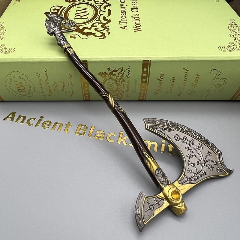17cm Metal Dauntless Shield Leviathan Ax Kratos God of War Game Peripherals Home Ornament Decoration Collection Toy for Male Boy