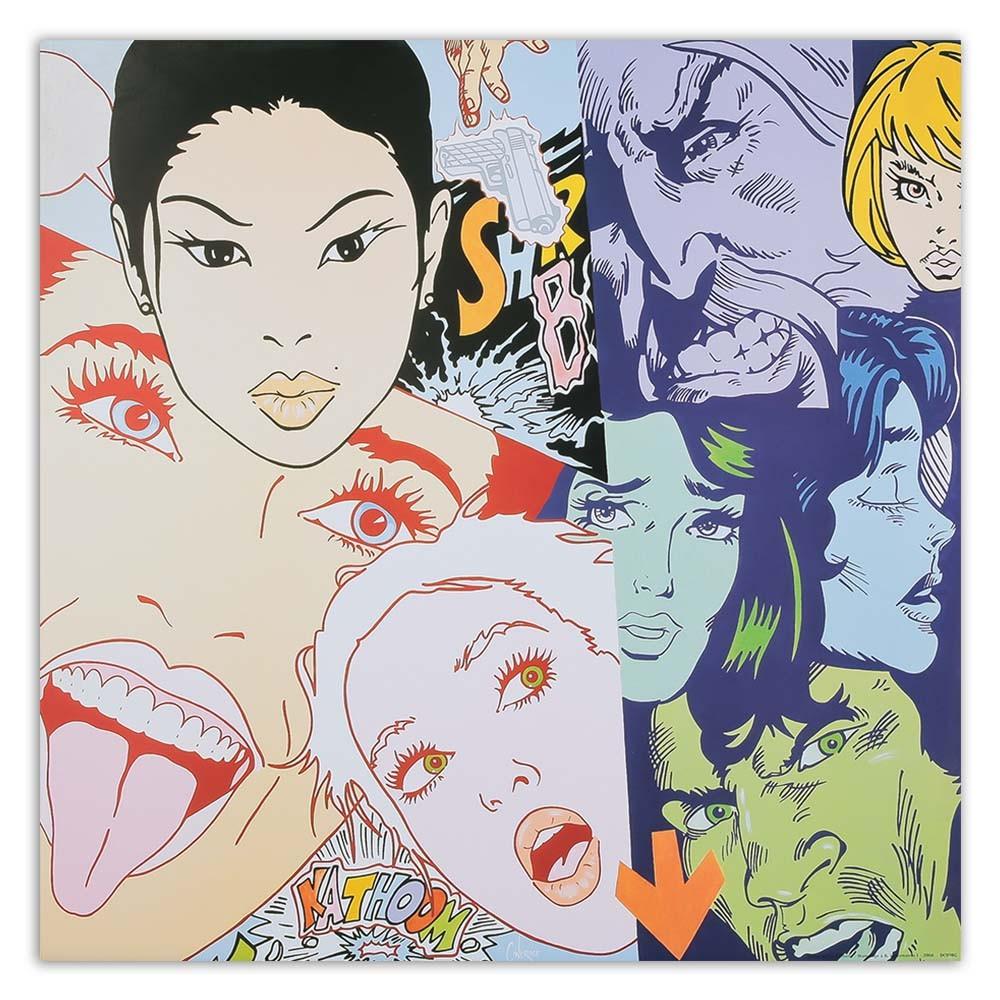 Canvas Print Women Faces Pop Art