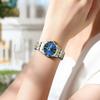 OPK Damenuhren Luxusmode Damen Quarz Uhr Wasserdicht Leuchtend Datum Edelstahl Armbanduhr Freundin Geschenke
