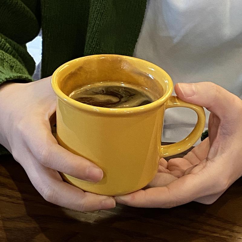 Homemade Niche Vitality Simple Lemon Yellow Premium Water Cup Coffee Cup Couple Gift Box