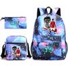 Cr7 Youth Fashion Children'S Student Schoolbag Three-Piece Set Backpack Satchel Pencil Case