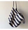Sac Cabas en Toile Korean Artistic Color Block – Grande Capacité, Épaule Unique, Style Décontracté